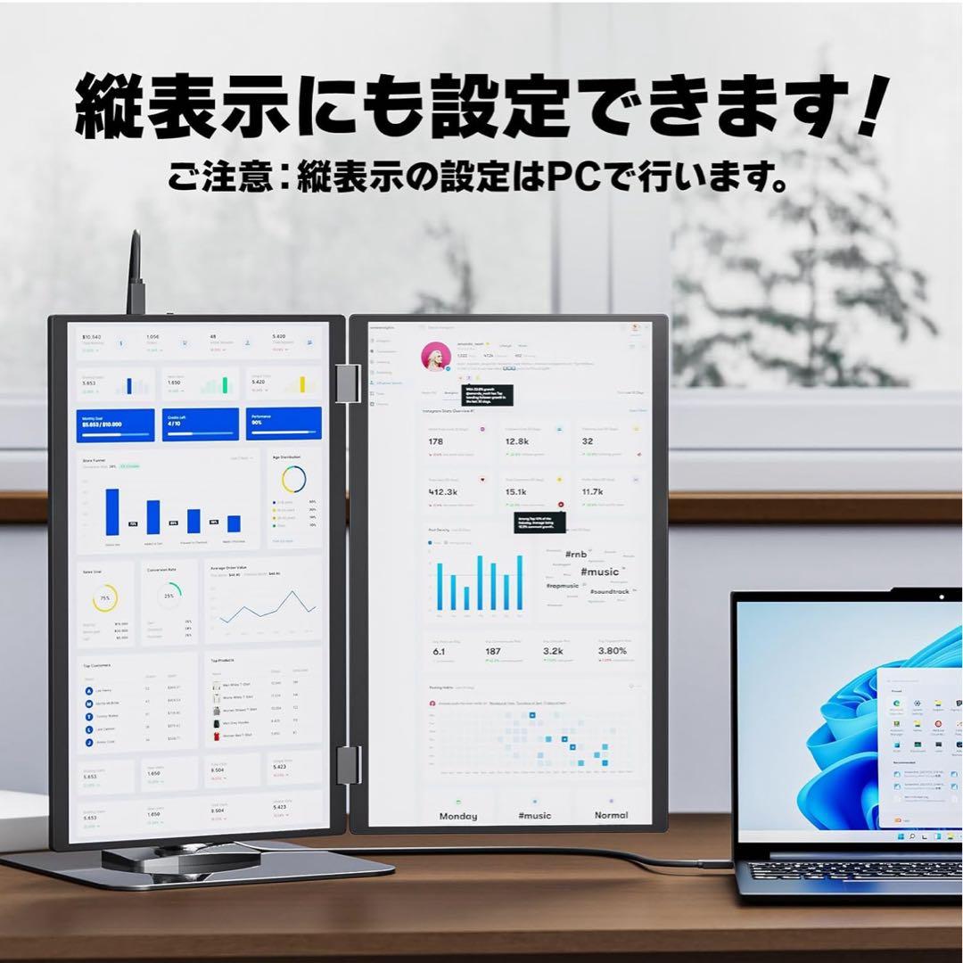15.6インチ デュアルモバイルモニター 本体