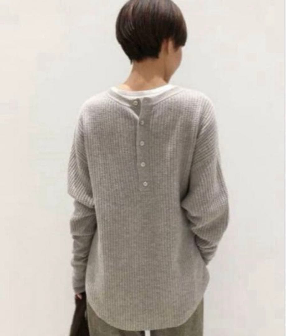 L'Appartement アパルトモン カシミヤ混 サーマルニット ベージュ