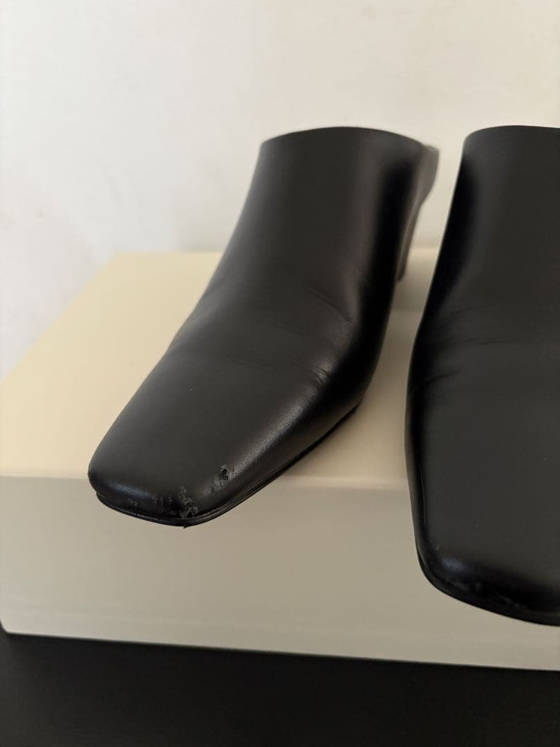 TODAYFUL squaretoe leather sabot 37 サボ