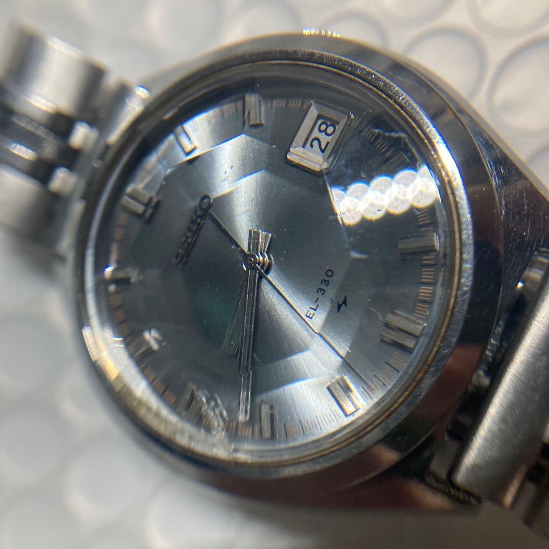 セイコー　EL 330 電磁テンプ式　カットガラス