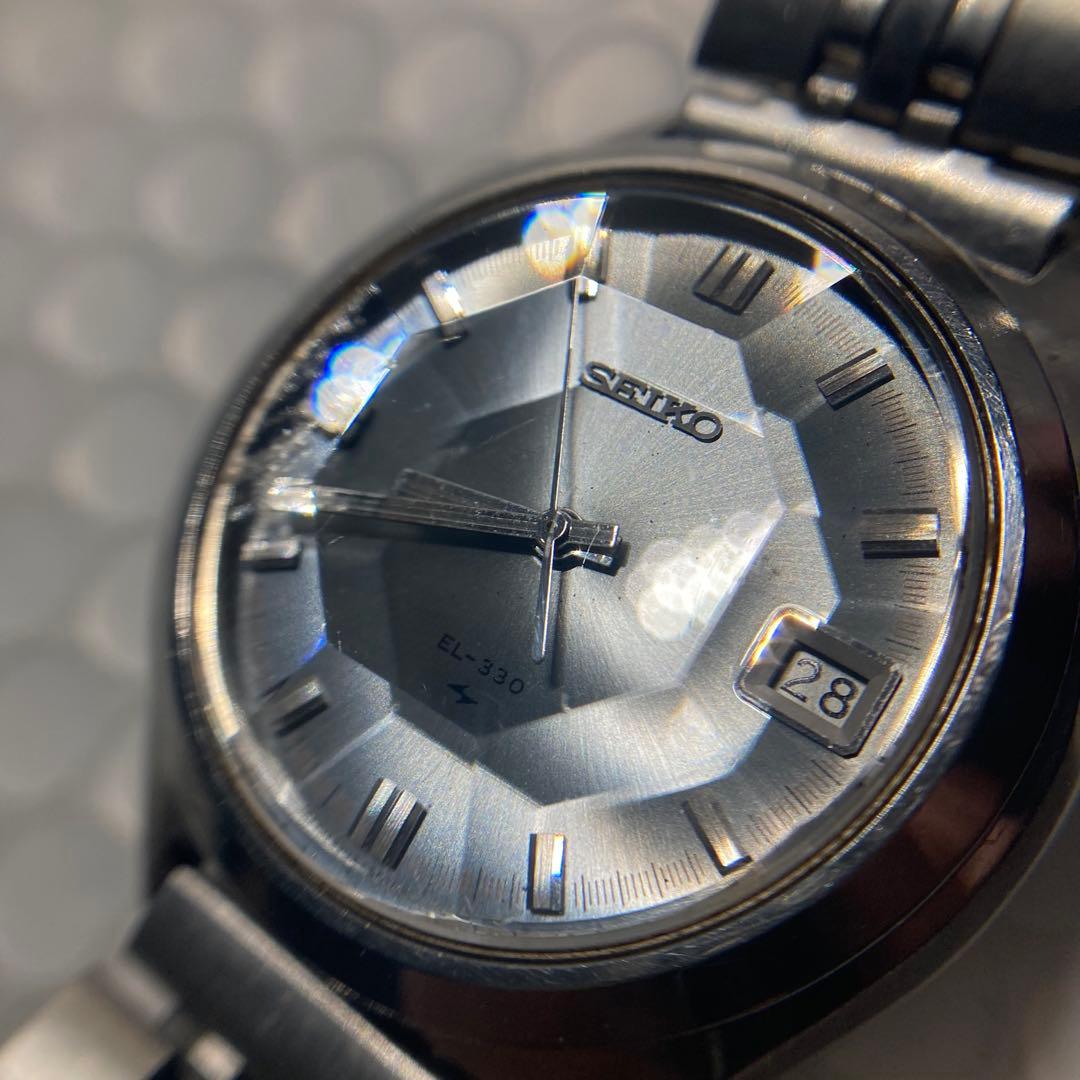 セイコー　EL 330 電磁テンプ式　カットガラス