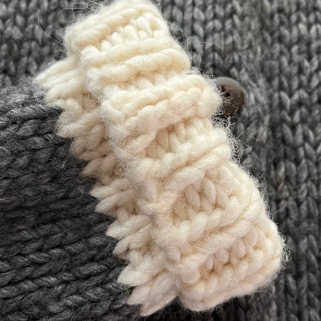 レア美品☆ミナ ペルホネン／ヴィンテージ ニットカーディガン アルパカ混 ウール