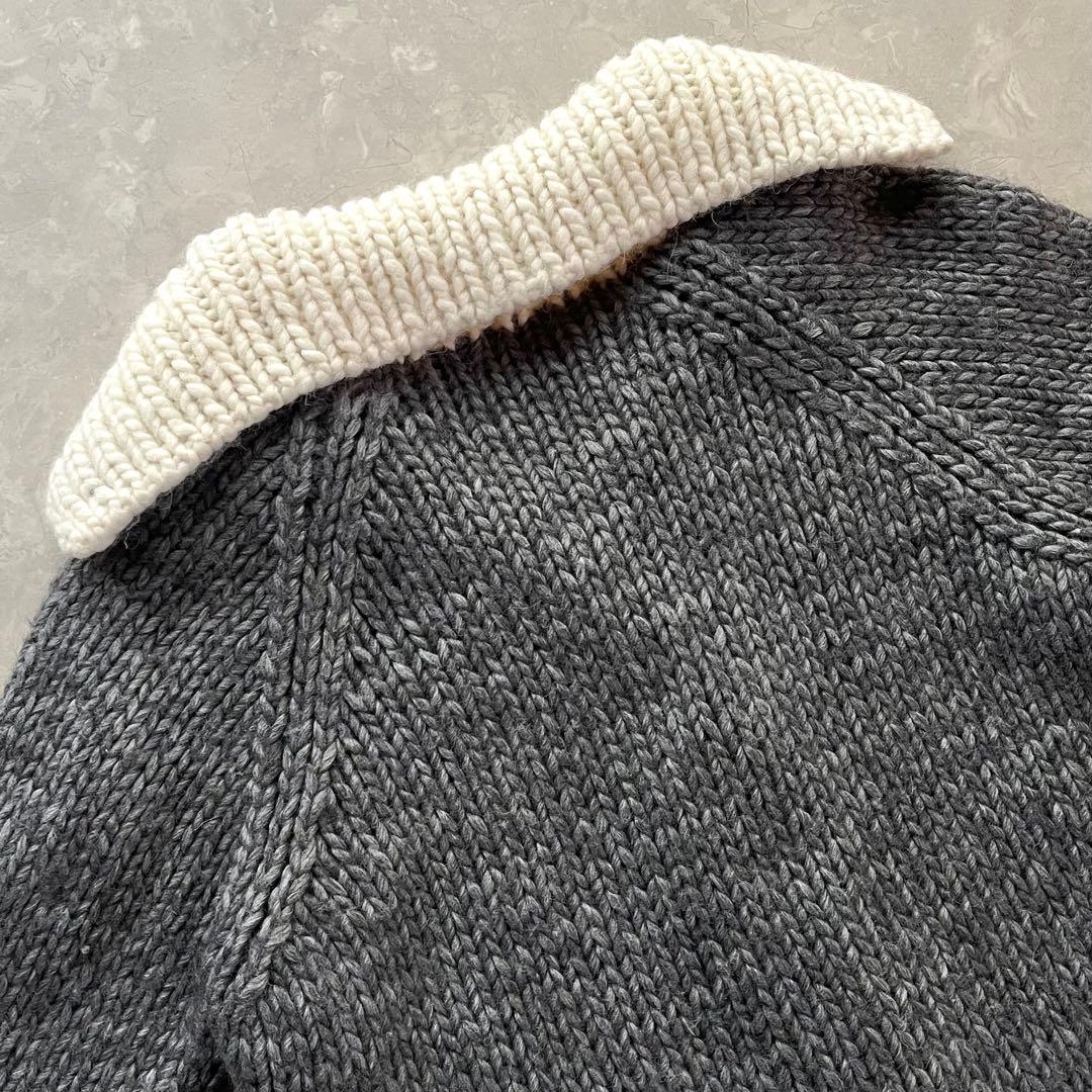 レア美品☆ミナ ペルホネン／ヴィンテージ ニットカーディガン アルパカ混 ウール