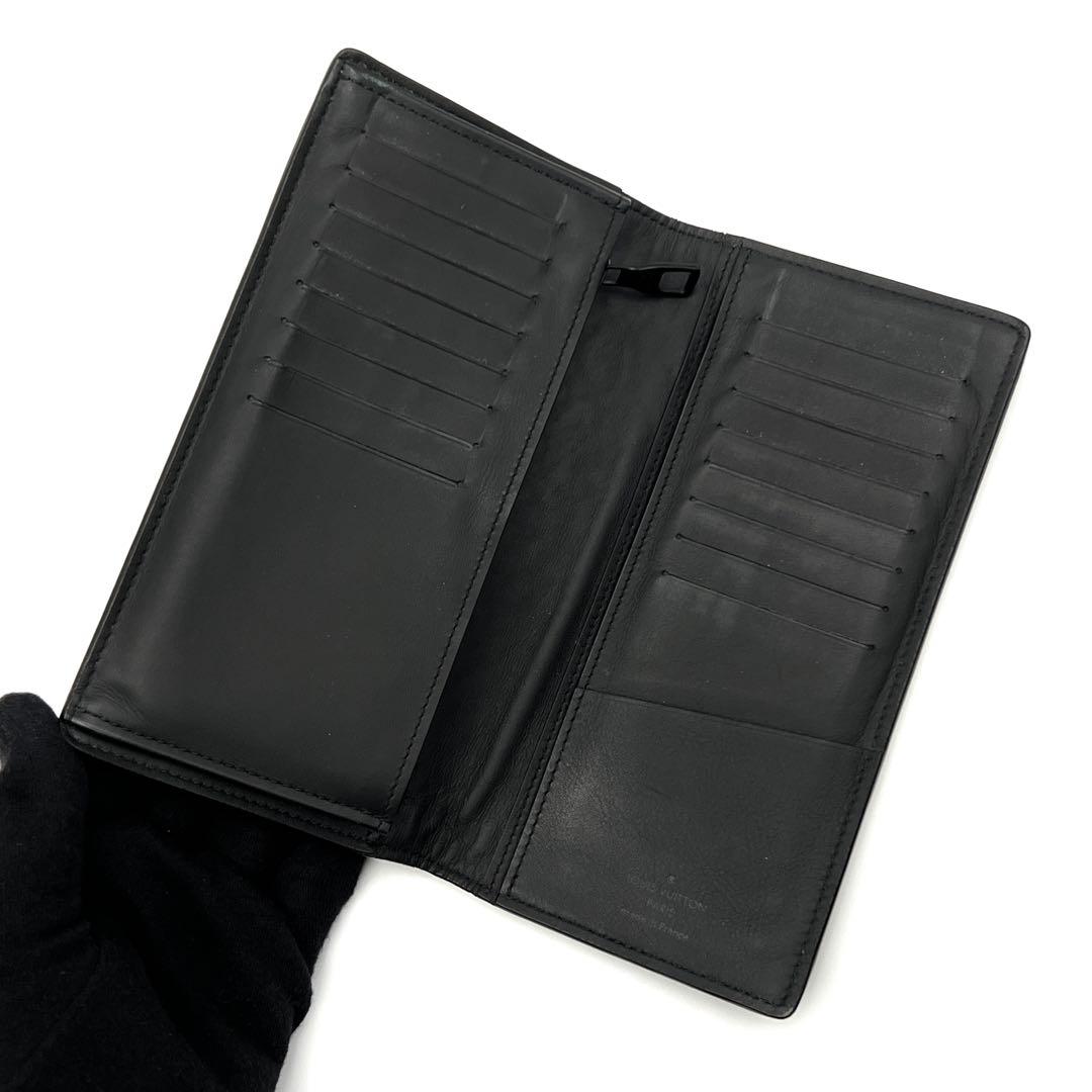 【美品】ルイヴィトン トリヨン ポルトフォイユ ブラザNM 長財布 ブラック