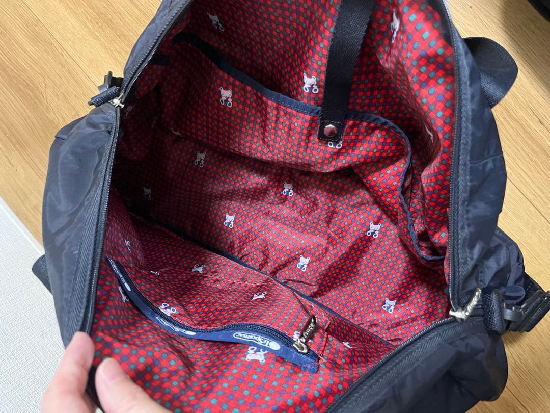 ファミリア×レスポートサック ボストンバッグ 神戸本店 赤チェック