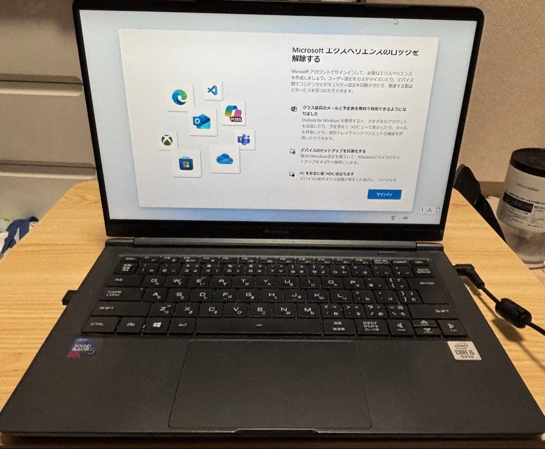 mousou ノートPC Windows 本体 グレー