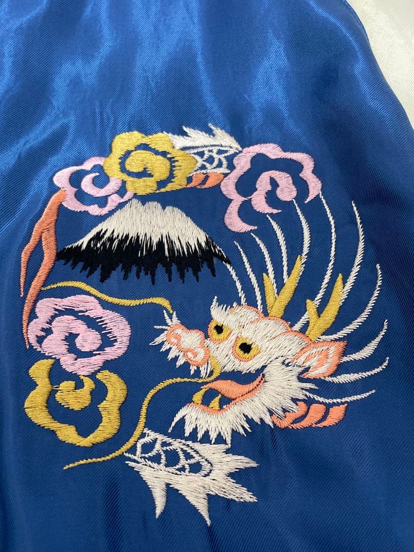 knmen129-0703 テーラー東洋　アセテートサテンスカジャン　L