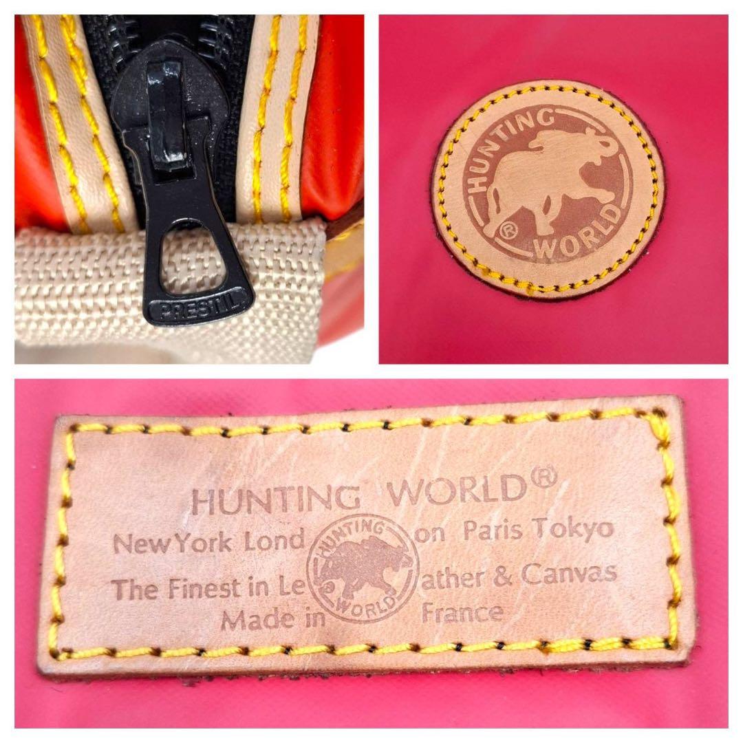 希少カラー　ハンティングワールド　ショルダーバッグ　バチュークロス　赤　6