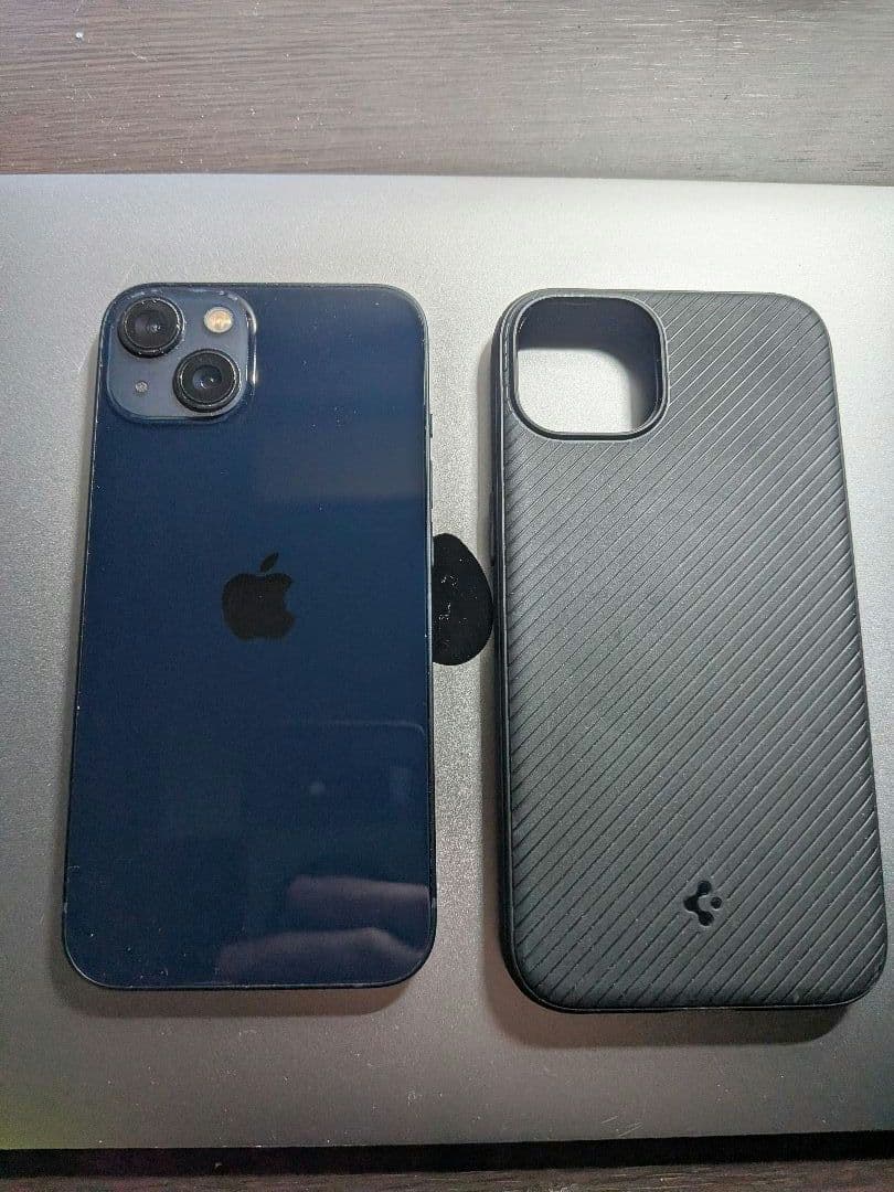 美品　Apple iPhone 13 ブラック 本体 128GB　Spigen