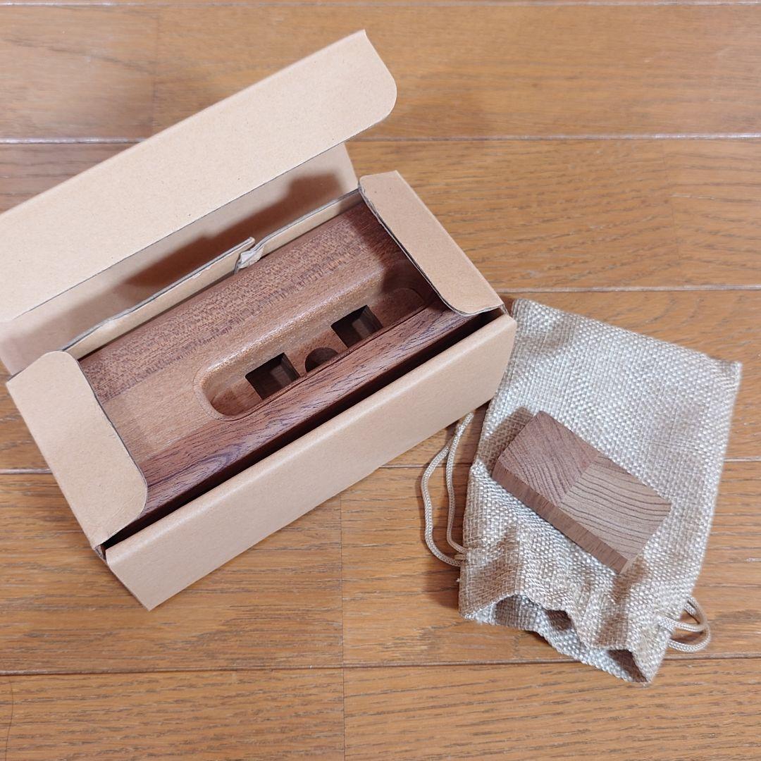 【新品未使用】マクアケ ウッドスピーカー スマホ　WECO　マホガニー