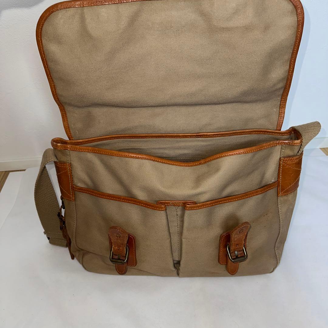 【希少】ポロラルフローレン サファリバッグ メッセンジャー　フラップ ベージュ