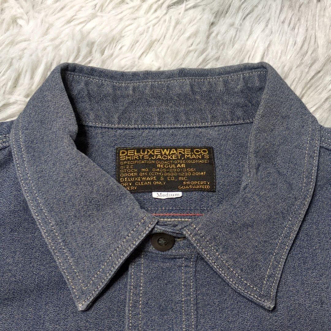 美品✨【DELUXEWARE】7620☆バレルシャンブレー☆Mサイズ