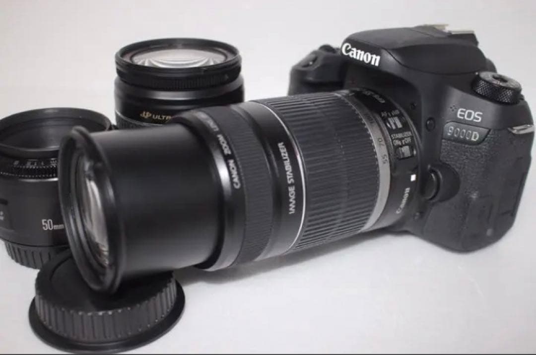 保証付き/Canon EOS 9000D 標準＆望遠＆単焦点トリプルレンズセット