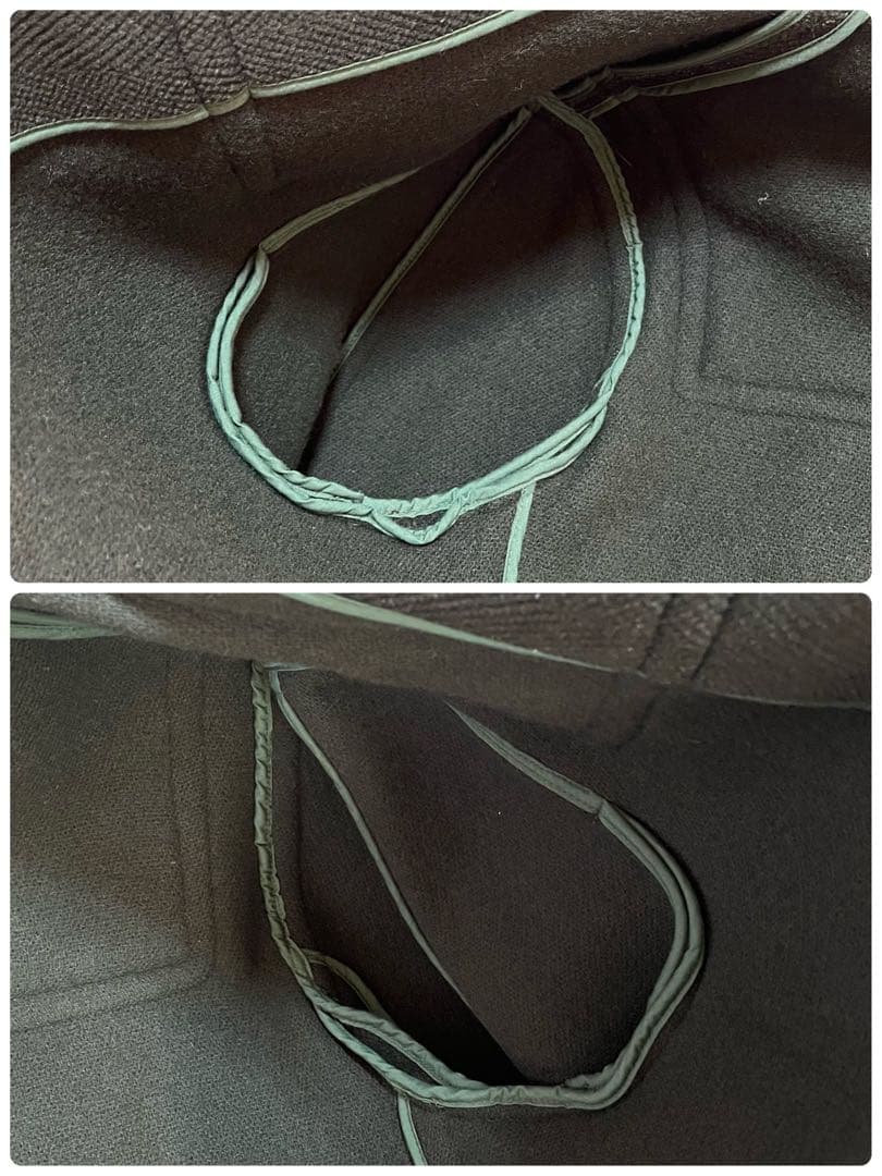 【美品】希少　グレンフェル　ヘリンボーン　ウール　ロング　ダッフルコート