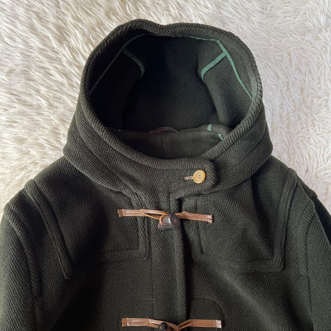 【美品】希少　グレンフェル　ヘリンボーン　ウール　ロング　ダッフルコート