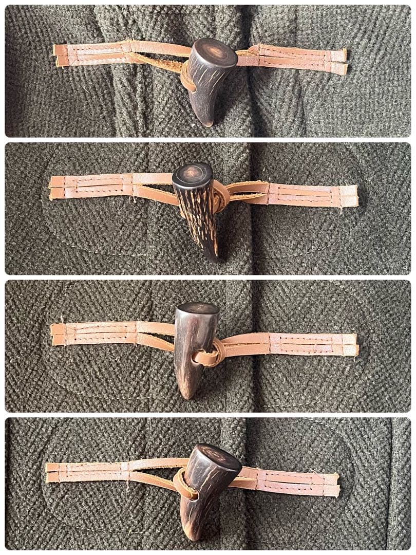 【美品】希少　グレンフェル　ヘリンボーン　ウール　ロング　ダッフルコート