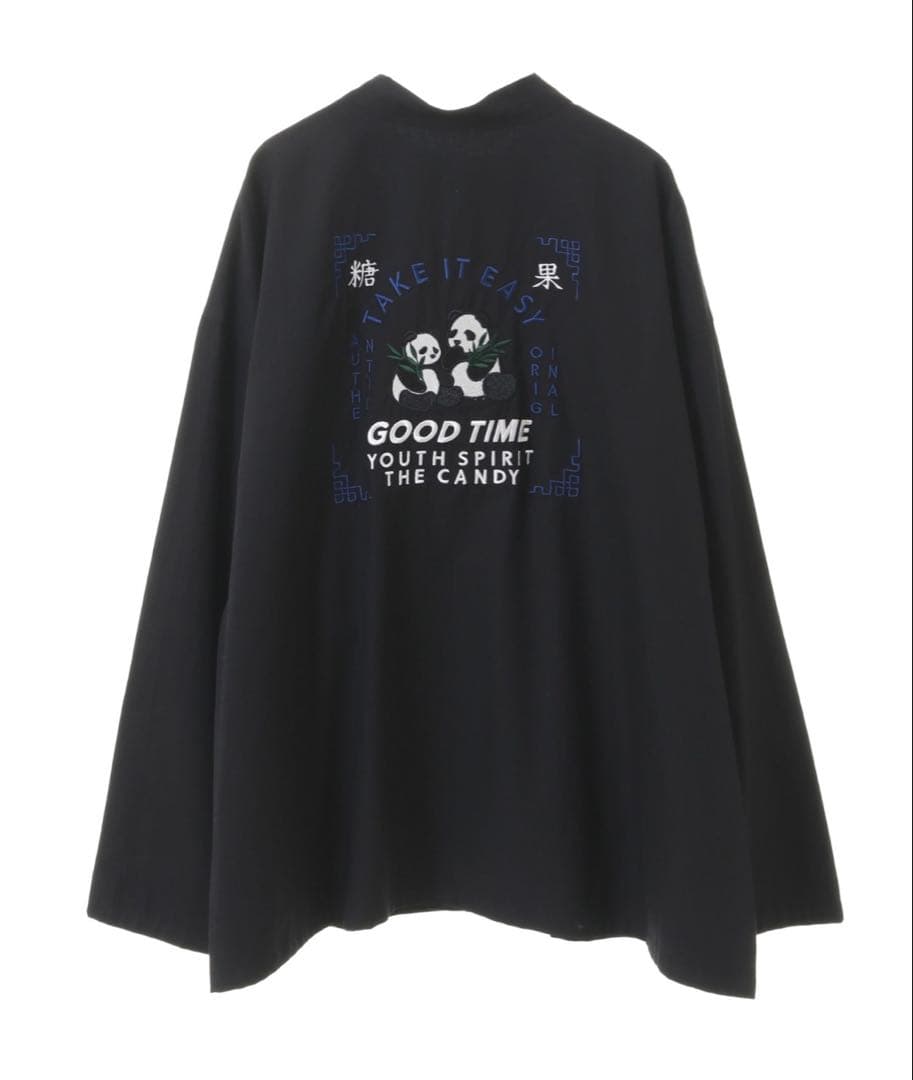 黒 GOOD TIME CHINA JACKET チャイナ服 パンダ