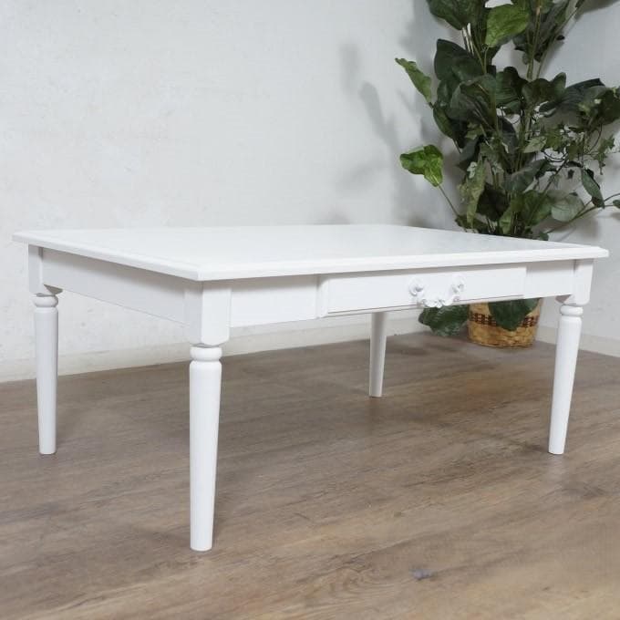 フォロー割【新品】エレガントな引出し付きローテーブル　ロマンティック