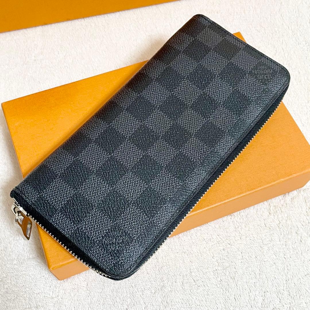 ルイヴィトン　ダミエ　グラフィット　ヴェルティカル　ラウンドファスナー　長財布