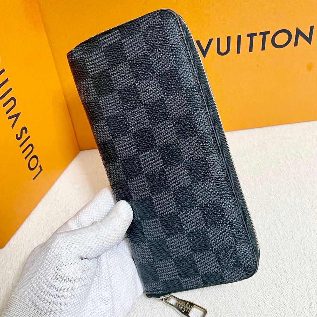 ルイヴィトン　ダミエ　グラフィット　ヴェルティカル　ラウンドファスナー　長財布