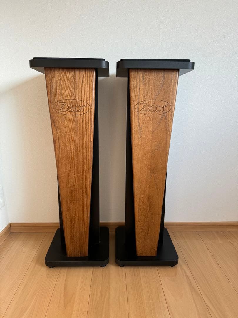 Zaor スピーカースタンド 木製 モダンデザイン