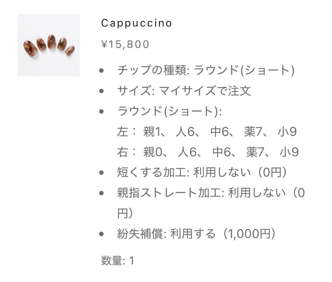 Cappuccino ネイルチップ・EVERNAIL エバーネイル