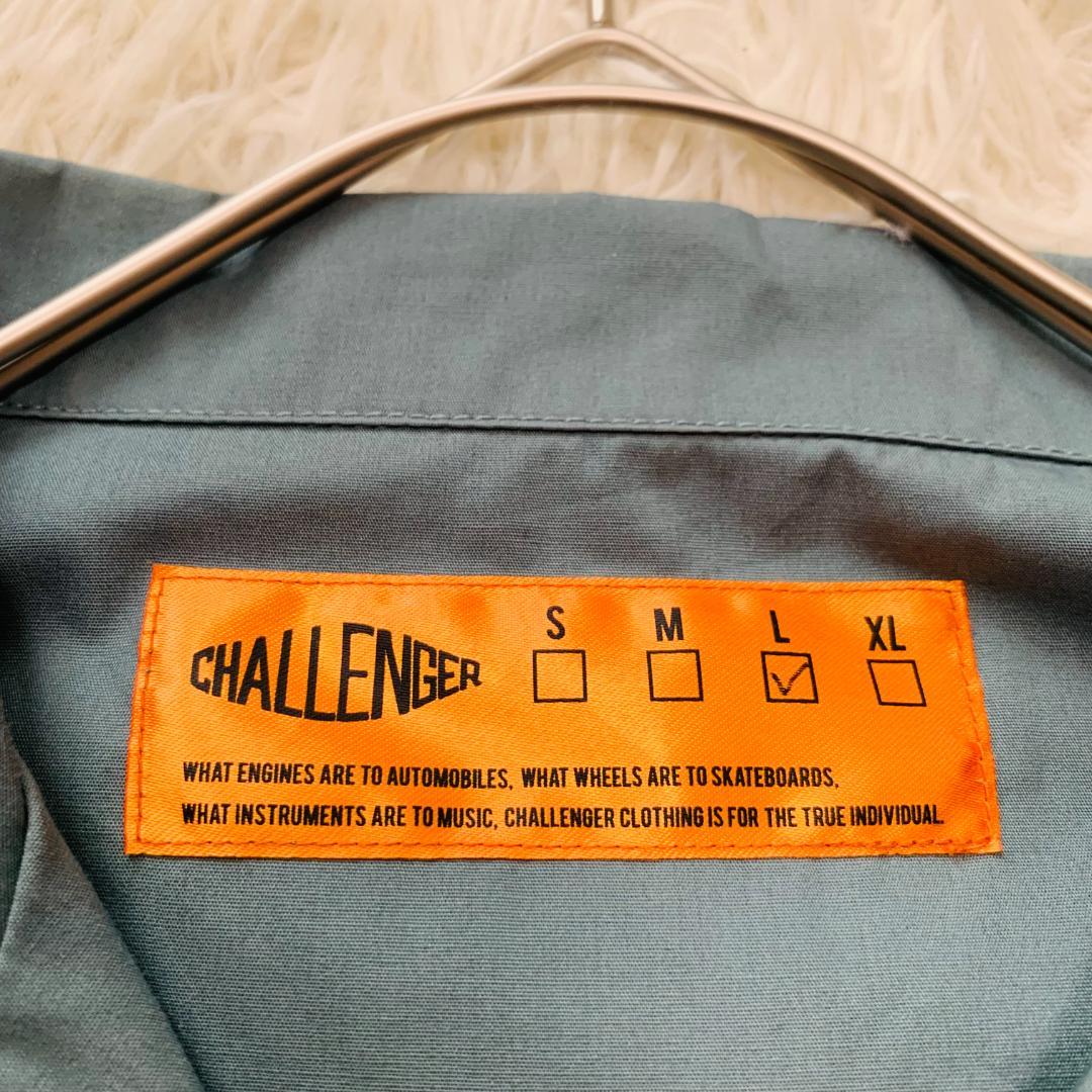 CHALLENGER　長袖　シャツ　ワークシャツ　Lサイズ　ファイヤーパターン