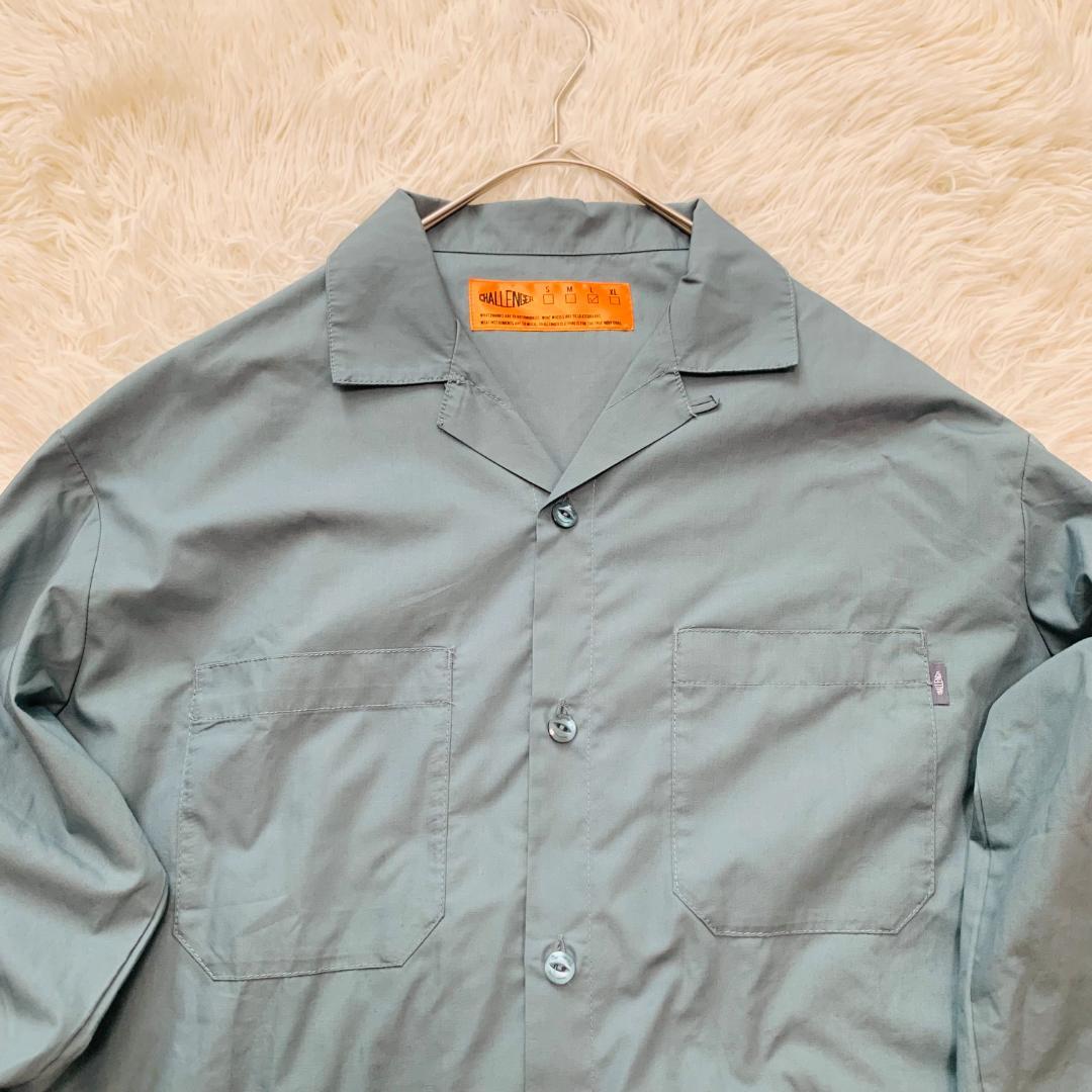 CHALLENGER　長袖　シャツ　ワークシャツ　Lサイズ　ファイヤーパターン
