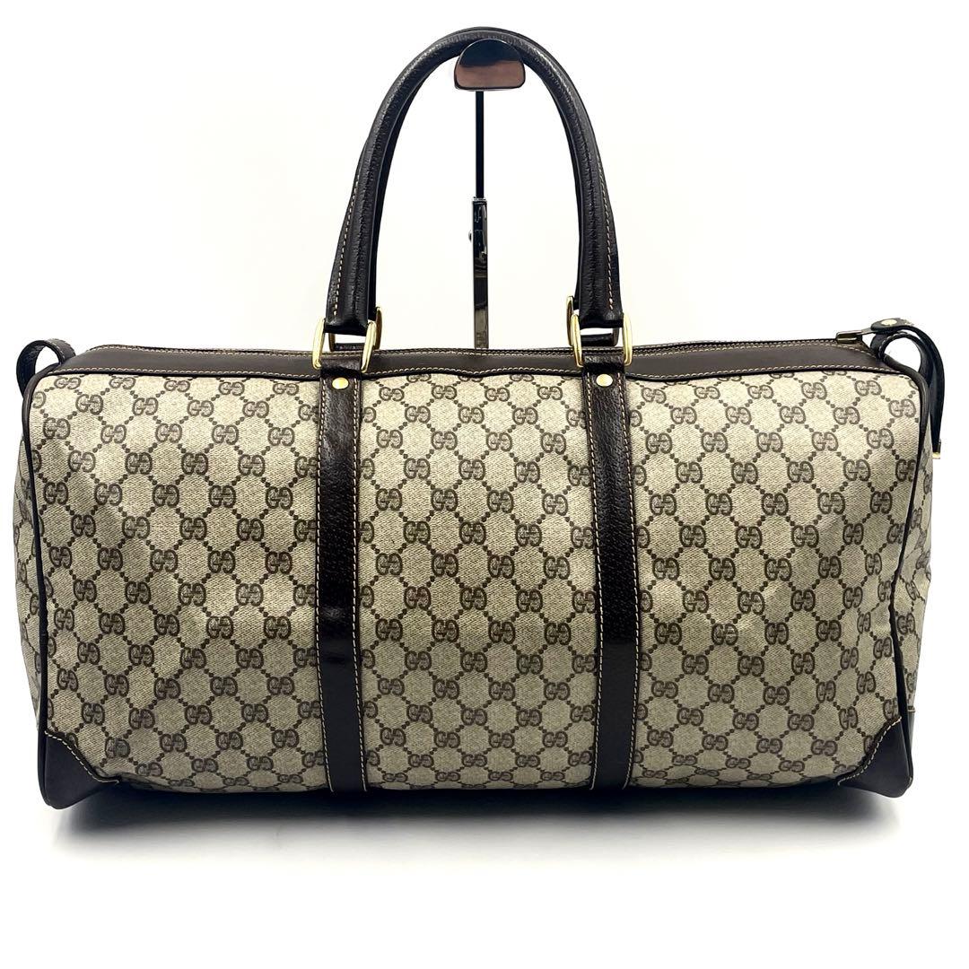 美品•大容量✨GUCCI オールドグッチ ボストンバッグ GGスプリーム メンズ