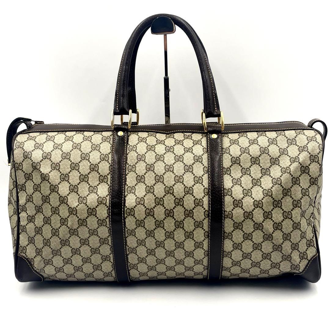美品•大容量✨GUCCI オールドグッチ ボストンバッグ GGスプリーム メンズ