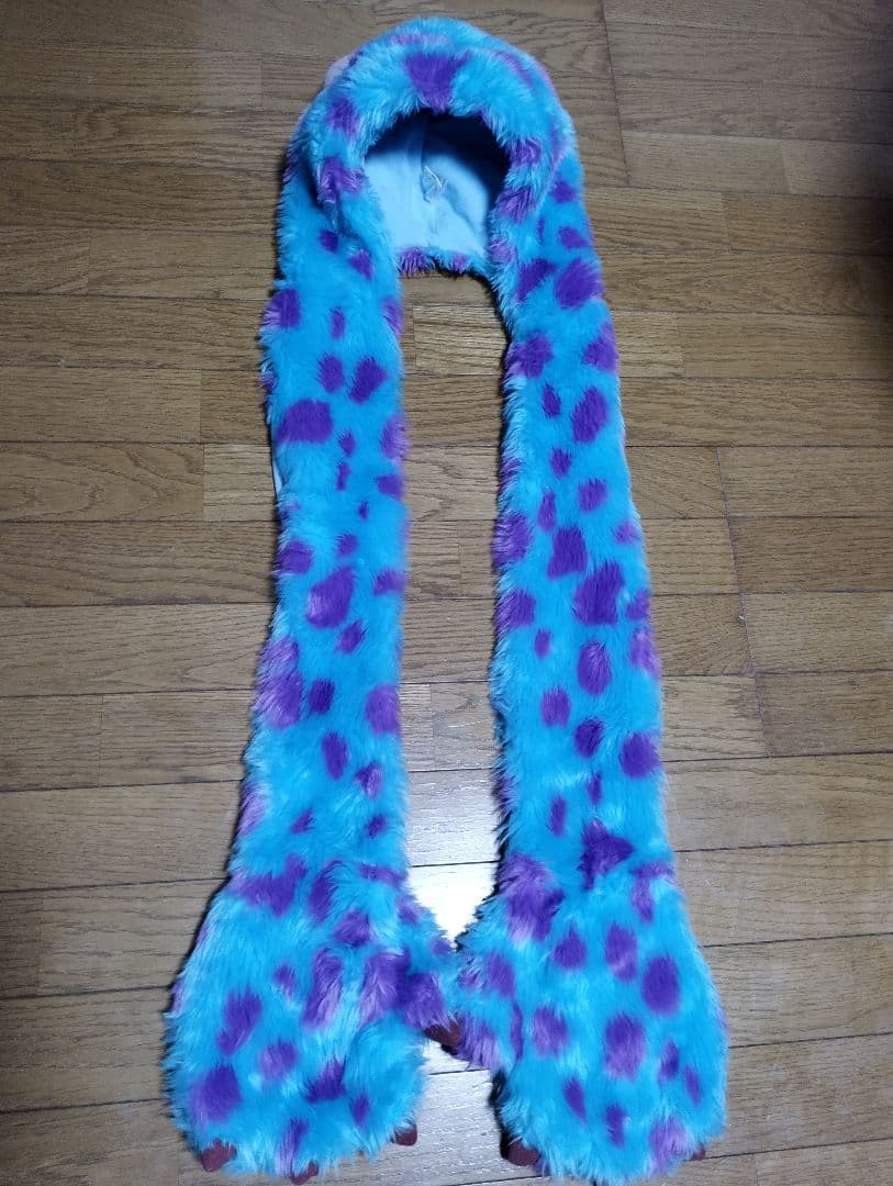 【ぱ】ディズニー　マフラー　マフラーファンキャップ チェシャ猫　サリー