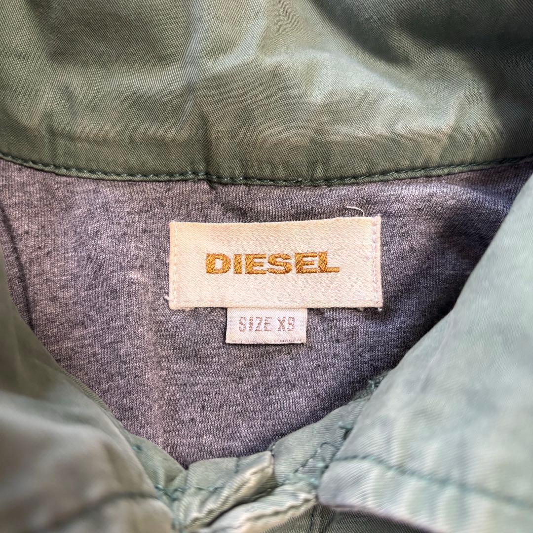 良品✨Y2K ディーゼル ショート丈 フードパーカー カーキ ジャケット