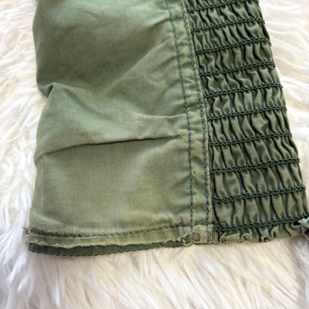 良品✨Y2K ディーゼル ショート丈 フードパーカー カーキ ジャケット