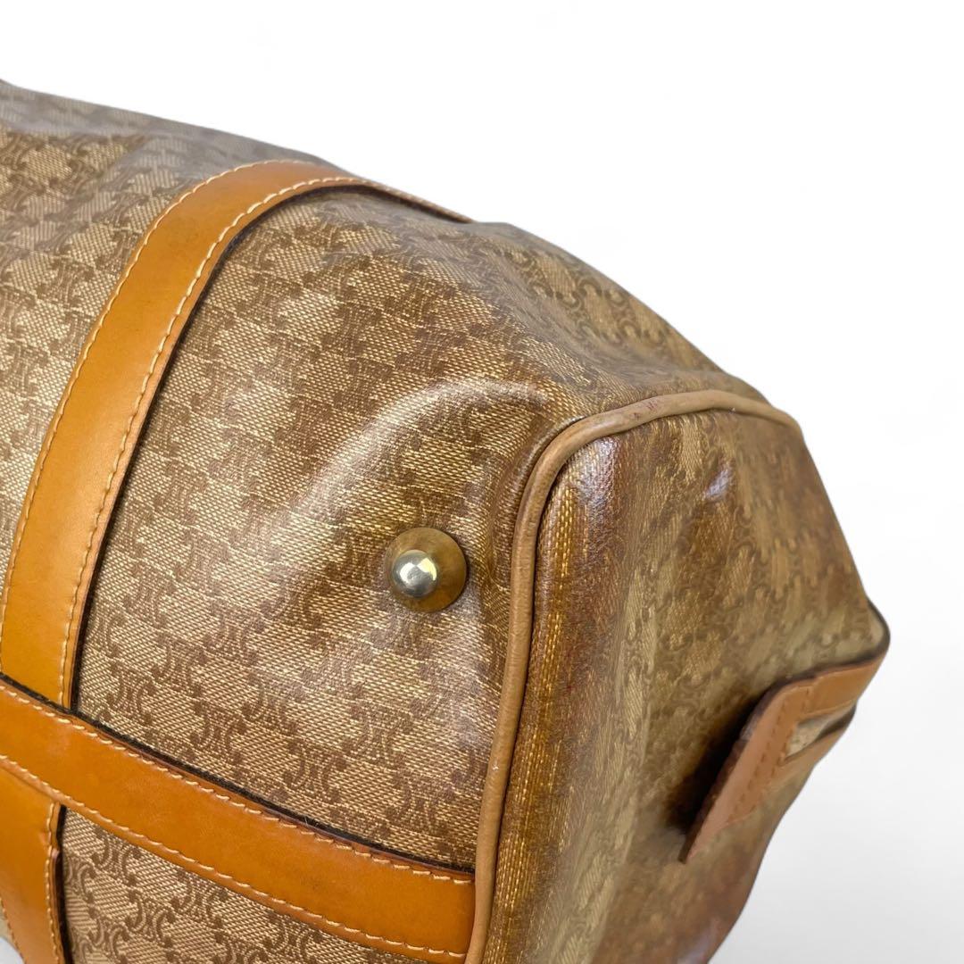 セリーヌ　ボストンバッグ　マカダム柄　ヴィンテージ　レザー　CELINE