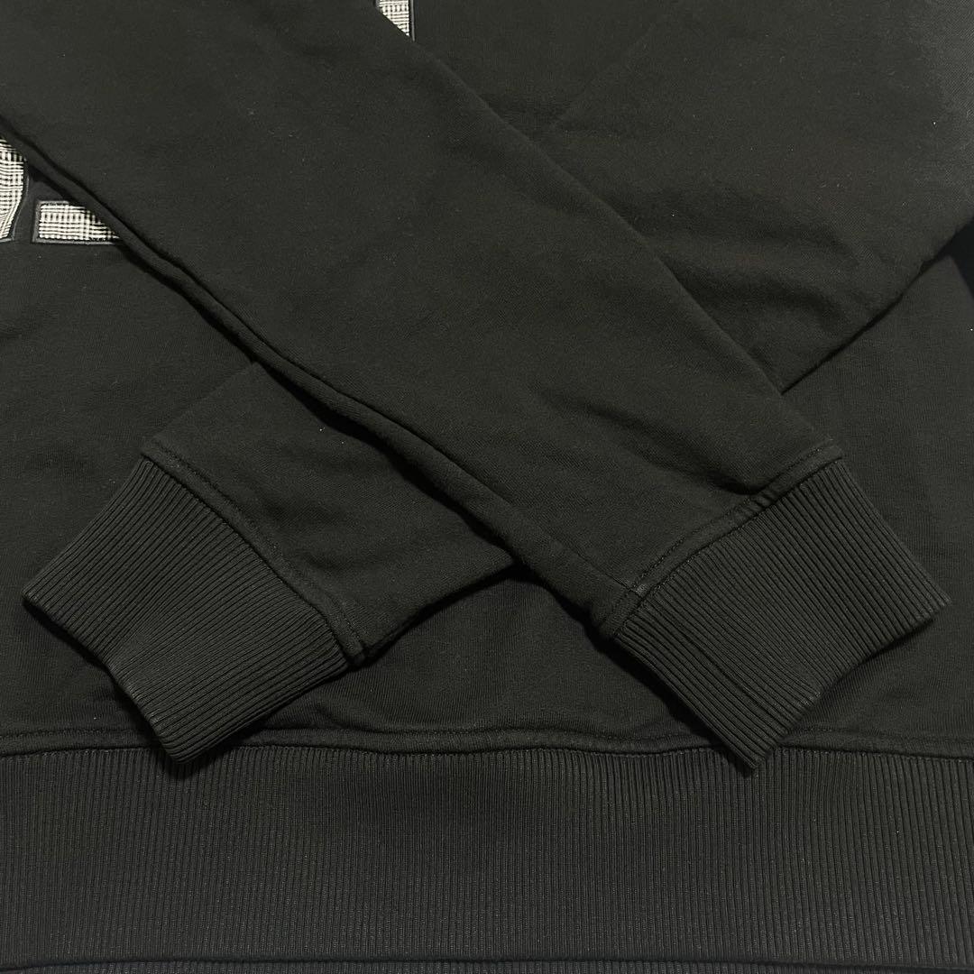 美品 FENDI ギンガムチェック FF ロゴ スウェット トレーナー 黒