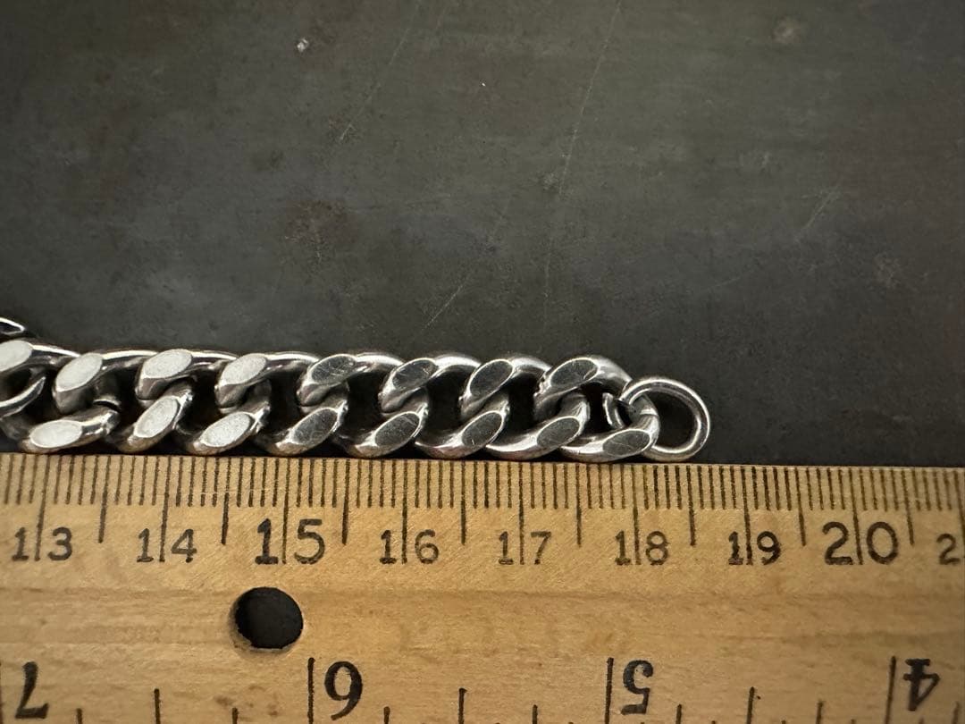 希少　ヴィンテージ　シルバー　925 14K 喜平　ID ブレスレット　アメリカ