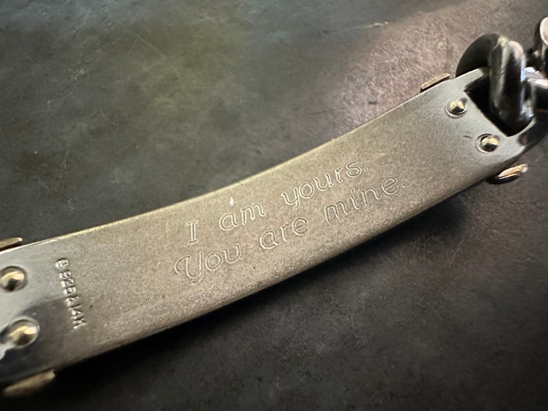 希少　ヴィンテージ　シルバー　925 14K 喜平　ID ブレスレット　アメリカ