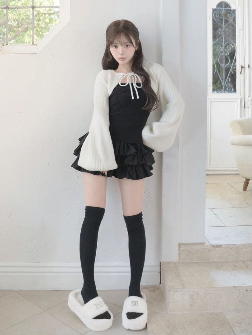 darich ダーリッチ　ティアードフリルミニワンピース