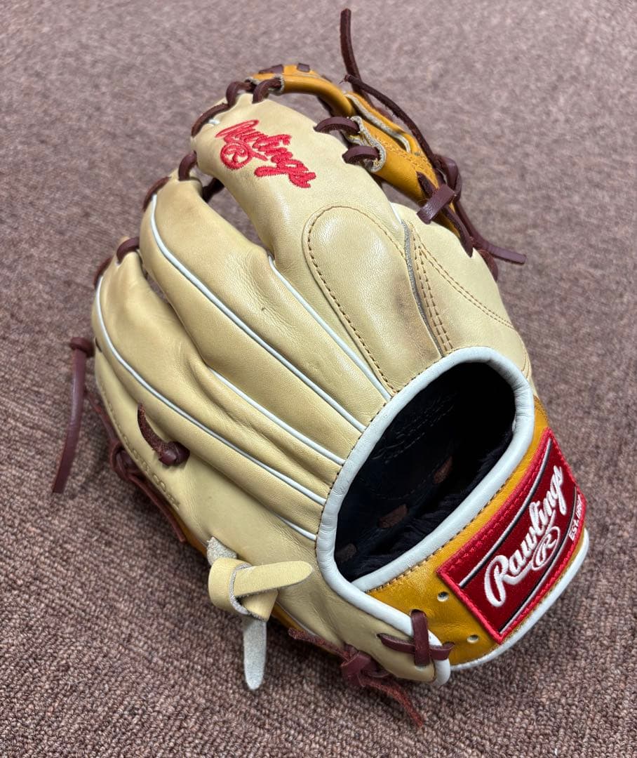 Rawlings 軟式グローブ ベージュ/オレンジ
