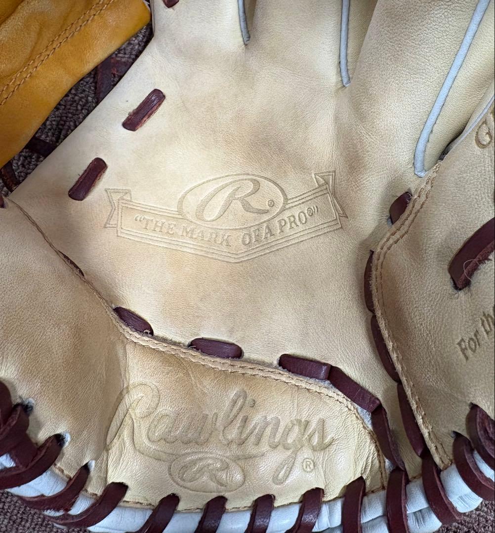 Rawlings 軟式グローブ ベージュ/オレンジ