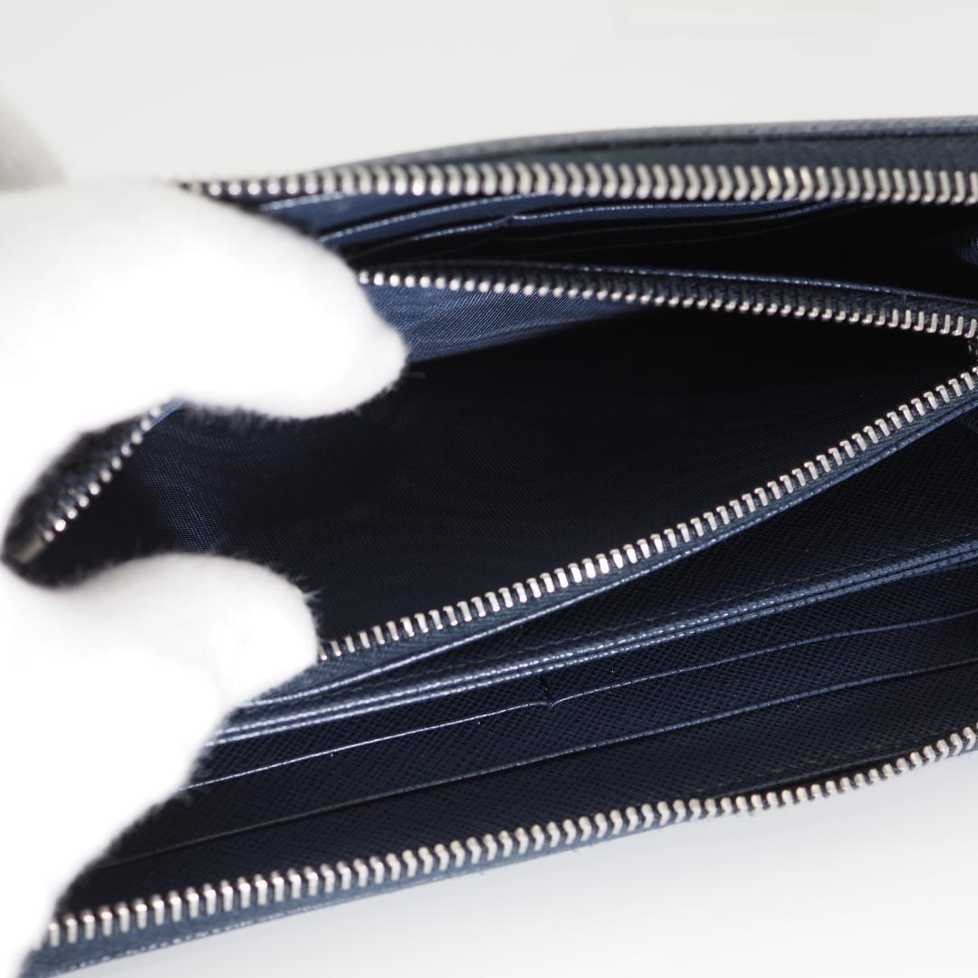 【美品】PRADA プラダ サフィアーノ ラウンドファスナー 長財布 RFID
