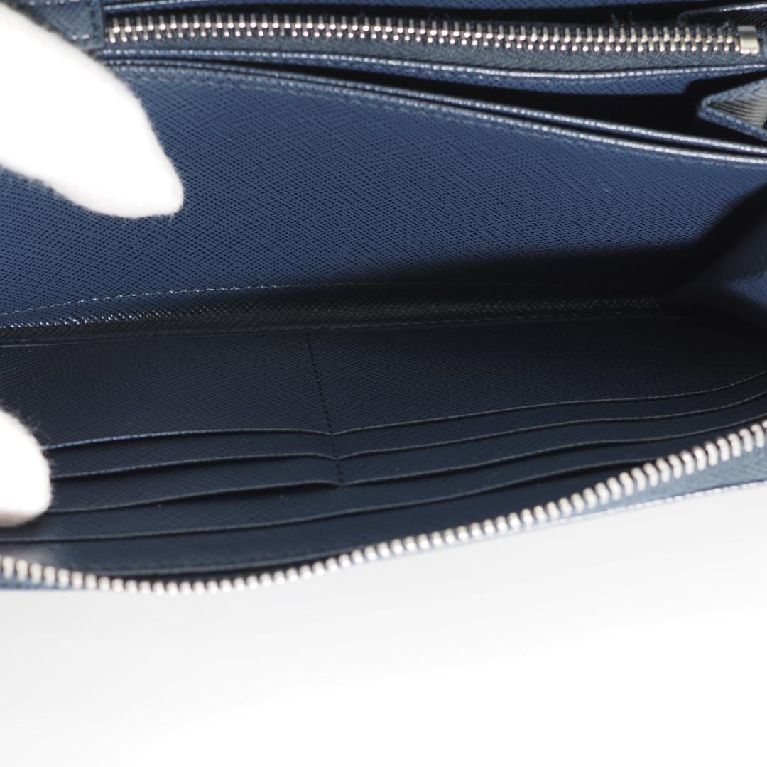 【美品】PRADA プラダ サフィアーノ ラウンドファスナー 長財布 RFID