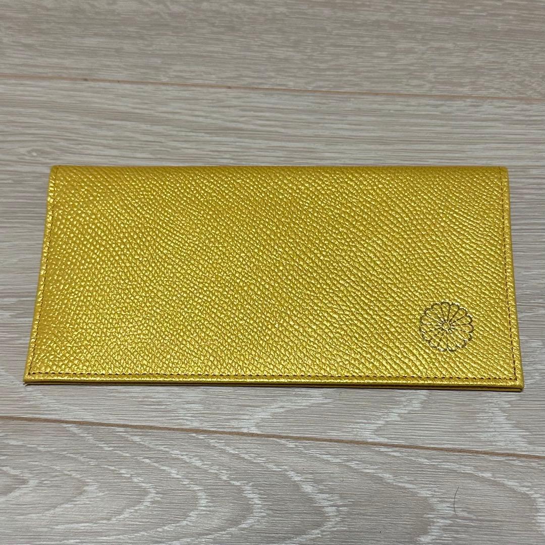 美品 皇居 財布 長財布 金 イエローゴールド