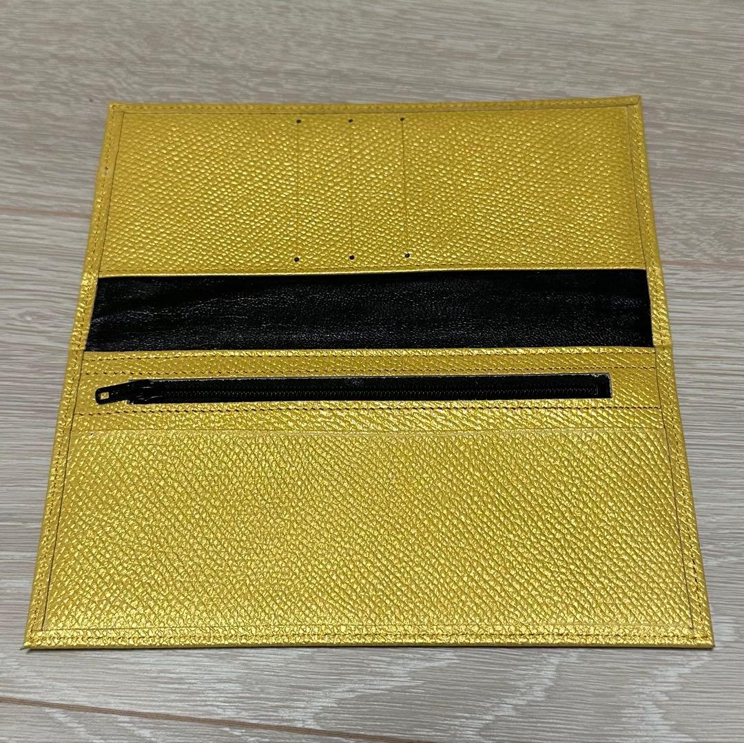 美品 皇居 財布 長財布 金 イエローゴールド