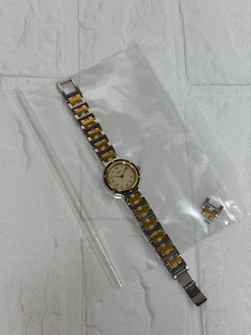 achapii  HERMES エルメス クリッパー　腕時計　電池式　不動