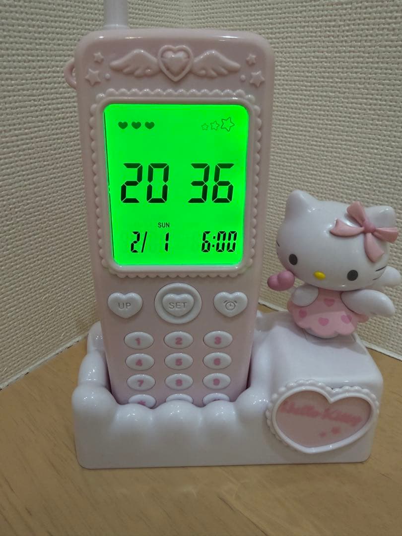 ハローキティ ガラケー型置時計