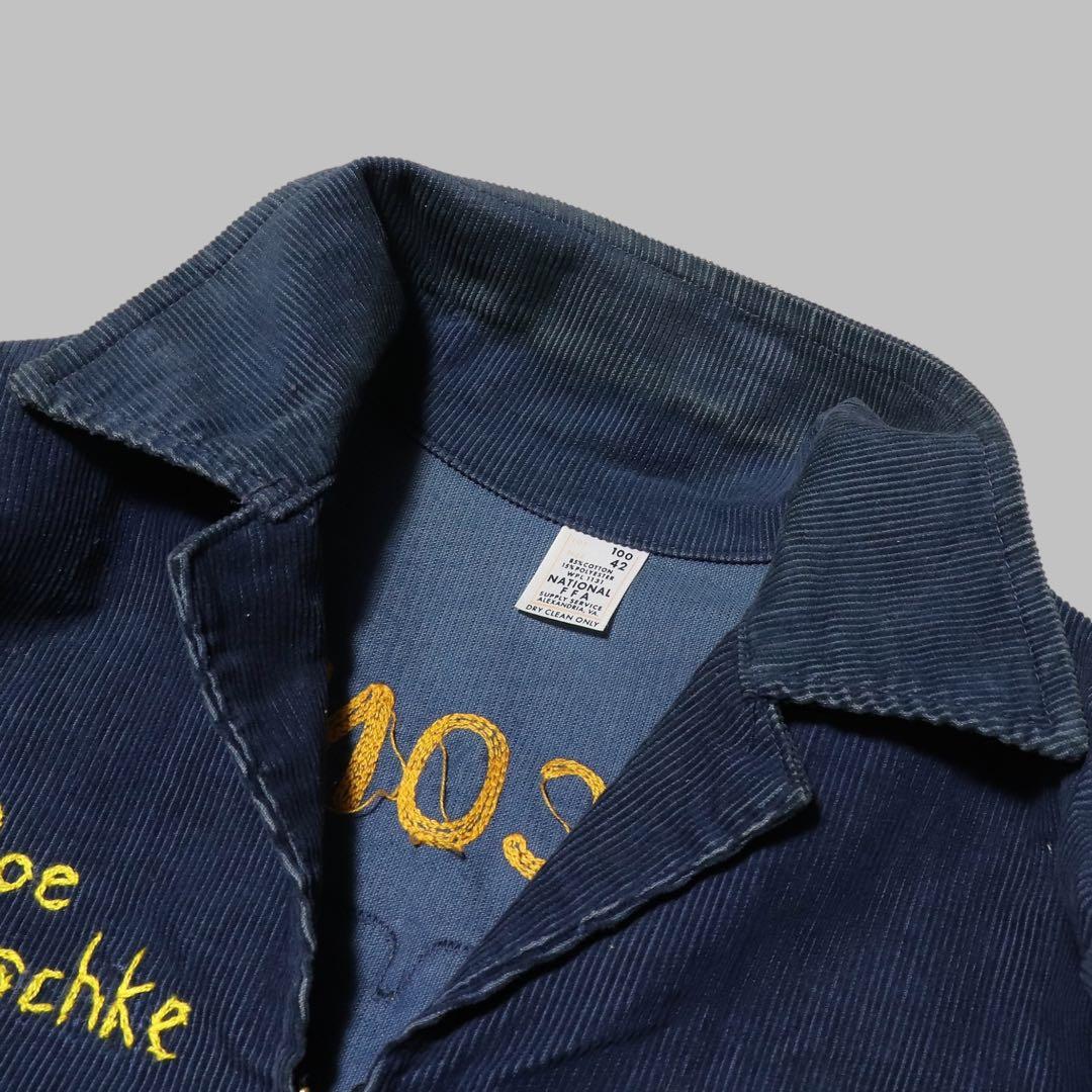 80s★FFA★ファーマーズジャケット★刺繍 ワッペン★USA製★短丈★L★42