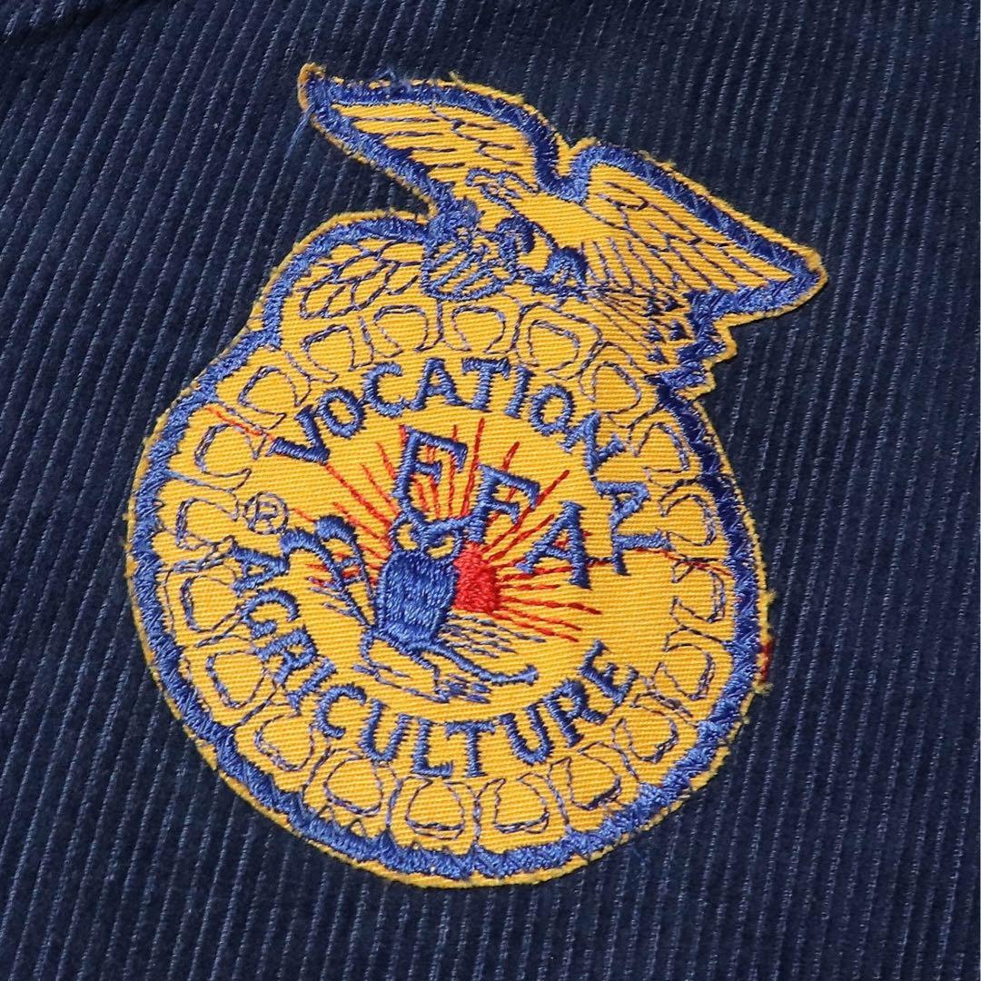 80s★FFA★ファーマーズジャケット★刺繍 ワッペン★USA製★短丈★L★42