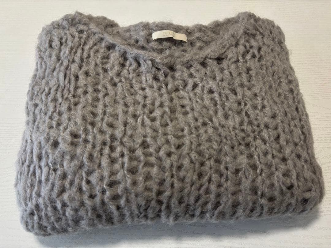 plage HANDKNIT ジャンボタム　プルオーバー　グレー