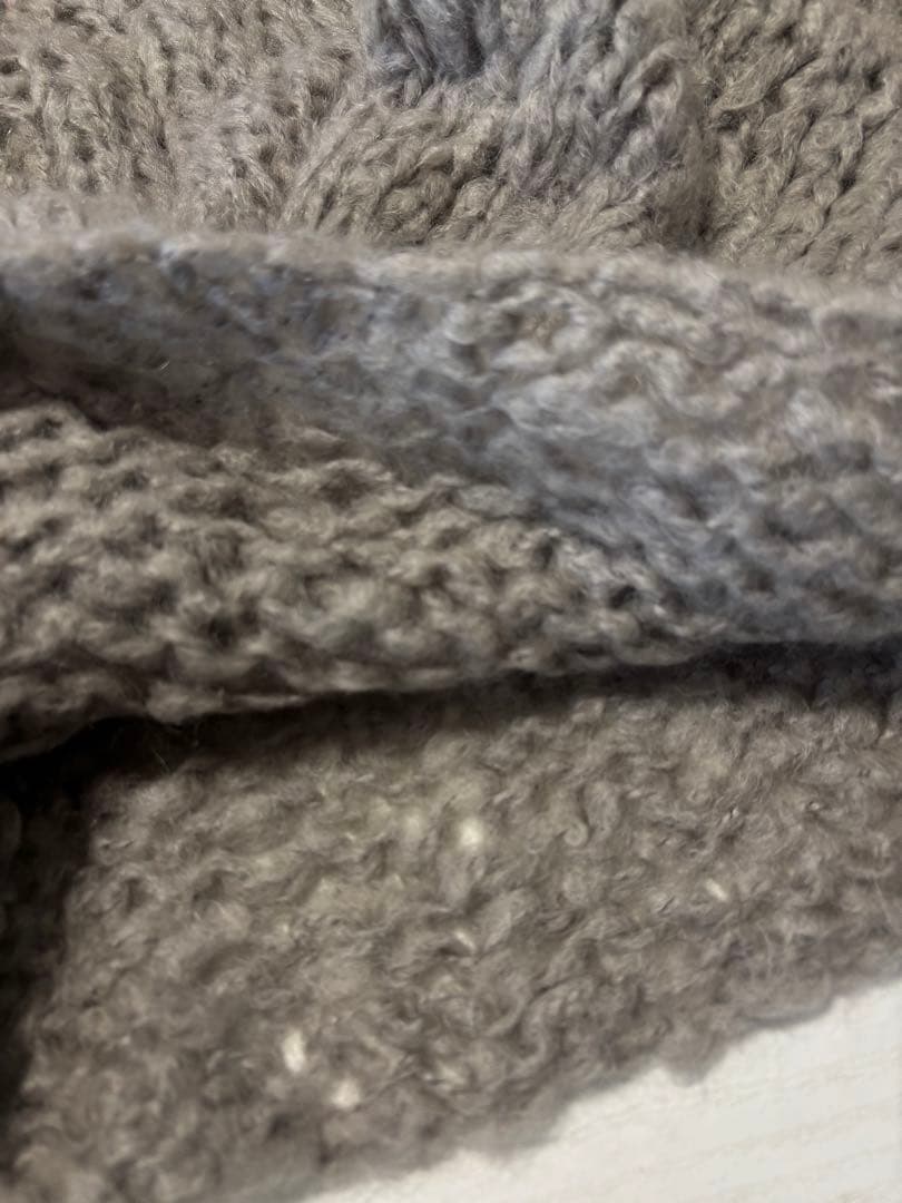 plage HANDKNIT ジャンボタム　プルオーバー　グレー